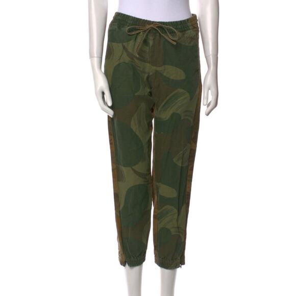 Zadig & Voltaire Parona 2 Tone Camo Panel Cotton Canvas Jogger Pants 36 S - Picture 4 of 12